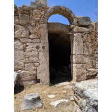 Arched stone gateway at Ancient Corinth